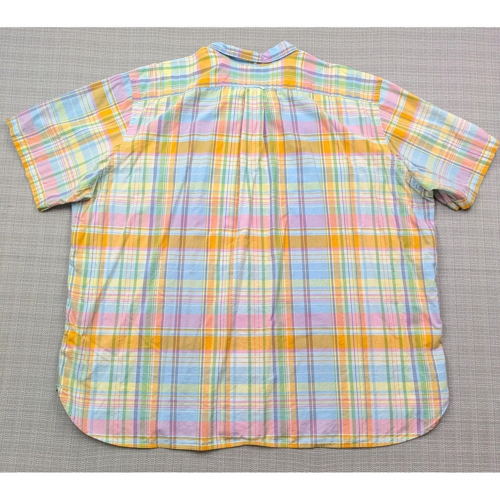 Ralph Lauren Beach Twill Shirt Mens 3XB Multicolor Plaid Short Sleeve Button Up - Picture 3 of 10